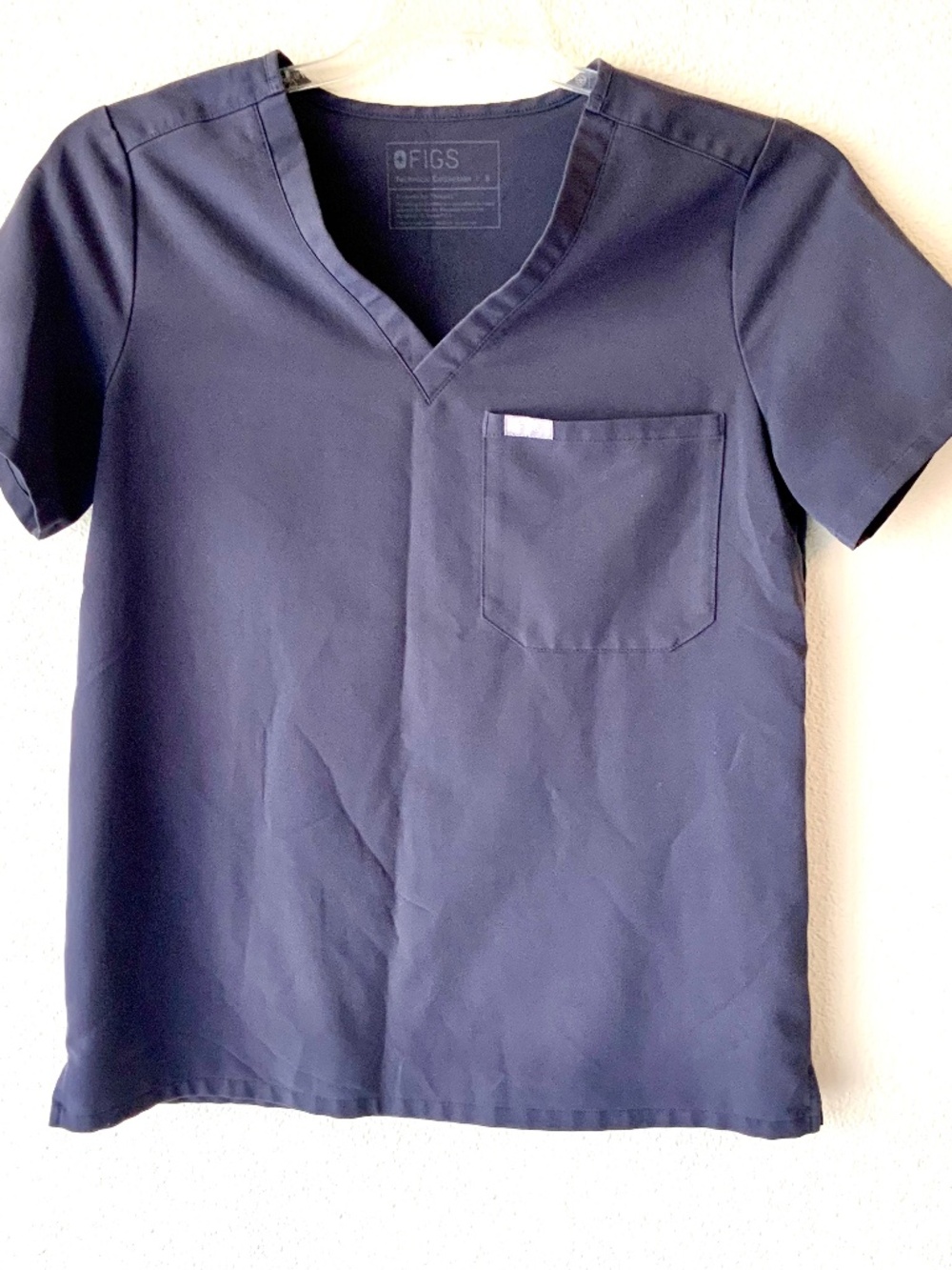 Figs Scrubs Top Blue Size Small